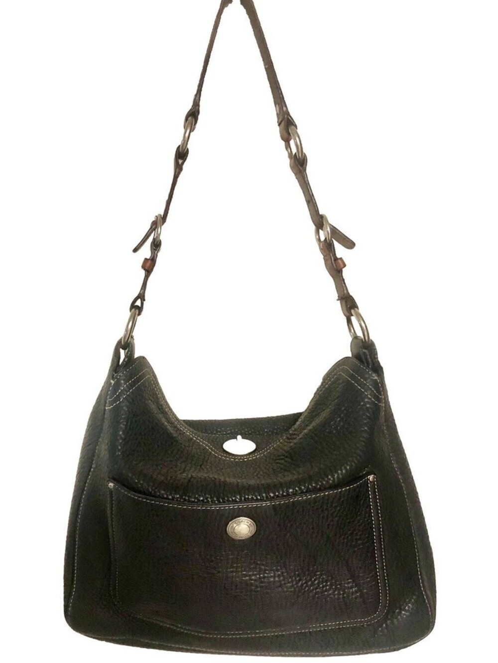 Vintage Coach Soho Hobo Pebbled Black Shoulder Bag 10132